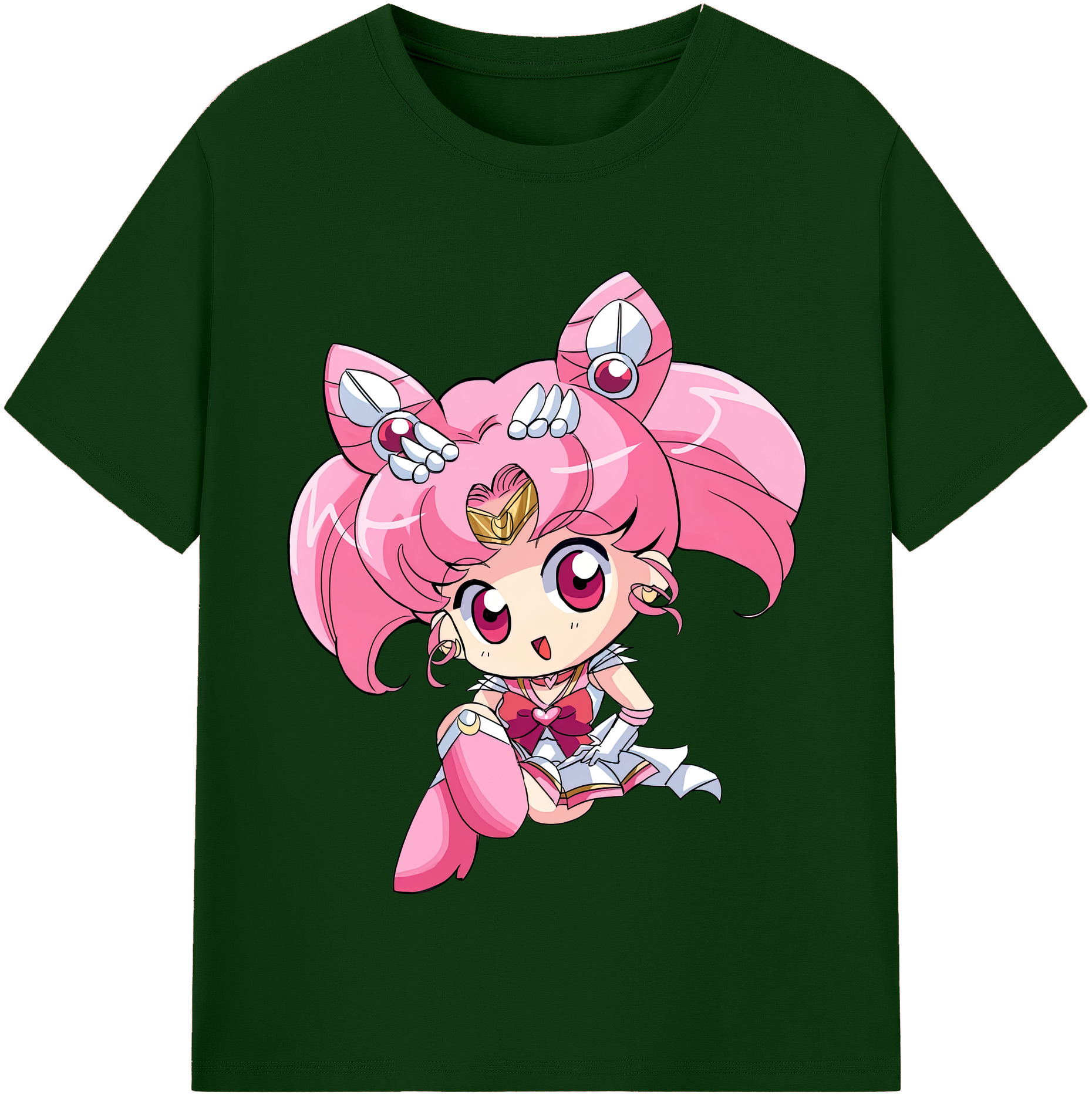 （画像用） 美少女戦士セーラームーン ちびうさ Sailor Moon Chibiusa Tsukino Usagi Small Lady Serenity 綿100％半袖Tシャツ（フロントプリント）